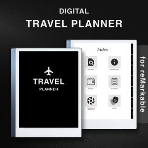 reMarkable 2 Reisetagebuch, Reiseplaner, Urlaubsplaner, Reiseplaner, Reiseplaner, Checkliste packen, Hochzeitsreise