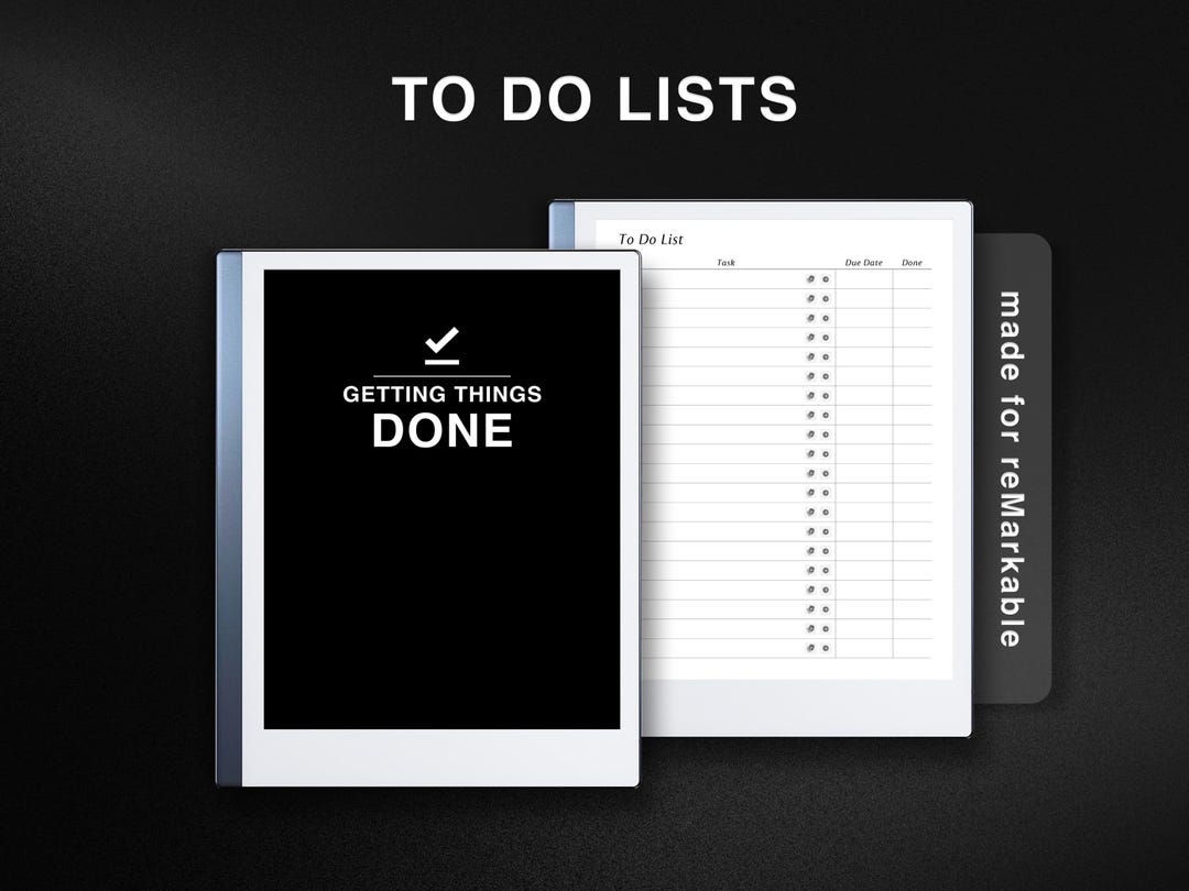 To Do Lists for Remarkable 2, Templates for Remarkable 2, Weekly ...