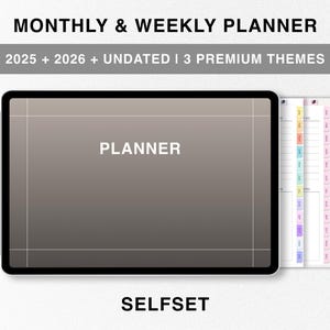 Simple Digital Planner, 2025 + 2026 Planner, Undated Planner, GoodNotes Planner, Minimalist Planner, Monthly Planner, Weekly Planner, iPad