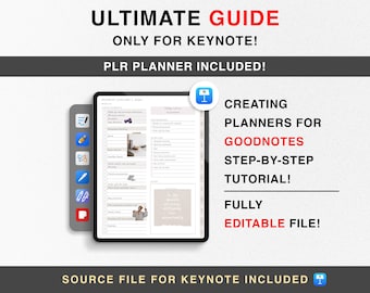 Hoe maak je een digitale planner voor GoodNotes | Digitale PLR-planner | Commerciële licentie voor master doorverkooprechten | Bewerkbare planner, iPad-planner