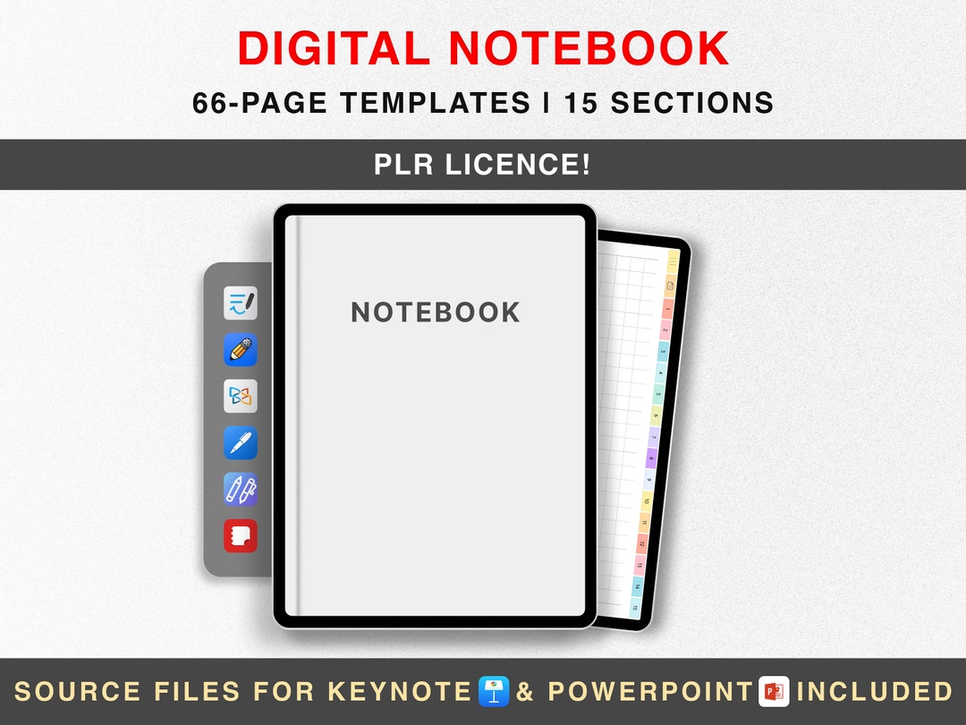 PLR Digital Notebook, Private Label, Resell Rights, PLR Goodnotes, PLR ...