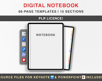 Libreta digital PLR, marca privada, derechos de reventa, GoodNotes PLR, productividad PLR, planificador editable, plantilla de tareas pendientes, licencia comercial