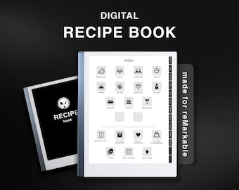 Recipe Book for reMarkable 2, Recipe Journal, Recipe Template, Digital Cookbook, Hyperlinked Recipe Planner, Meal Planner, Recipe Binder Kit