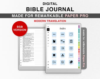 Bible Journal for reMarkable Paper Pro, Study Bible BSB, Berean Standard Version Journaling Bible BSB, Old New Testament, Bible Notebook