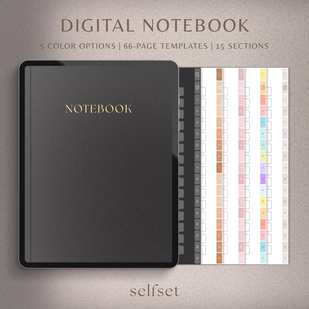 Digital Notebook | Goodnotes Notebook, Student Notebook, iPad Notebook ...