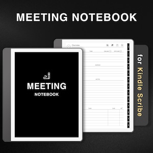 Kindle Scribe Meeting Notebook, Panoramica della riunione, Modelli Kindle Scribe, Ordine del giorno della riunione, Prendere appunti, Elenco attività, Elenco cose da fare, Note Kindle