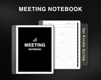 Cuaderno de reuniones de Kindle Scribe, descripción general de la reunión, plantillas de Kindle Scribe, agenda de la reunión, toma de notas, lista de tareas, lista de tareas pendientes, notas de Kindle