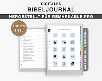 Deutsches Digitales Bibeljournal, Studienbibel, Lutherbibel 1912 Journaling-Bibel, Altes Neues Testament, Bibel-Notizbuch für Remarkable Pro