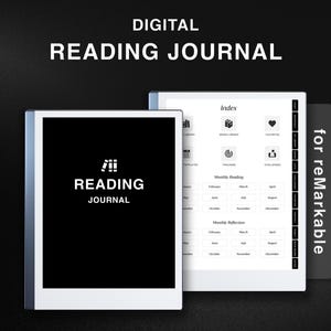 Reading Journal for reMarkable 2, Book Review & Library Tracker, Reading Log, Digital Bookshelf, Reading Planner, Book Tracker, Template