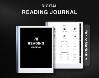 Reading Journal for reMarkable 2, Book Review & Library Tracker, Reading Log, Digital Bookshelf, Reading Planner, Book Tracker, Template