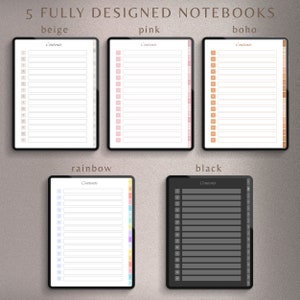 Digital Notebook GoodNotes Notebook, Student Notebook, iPad Notebook Notebook Journal GoodNotes Template, Dotted, Lined, Grid, Cornell image 2