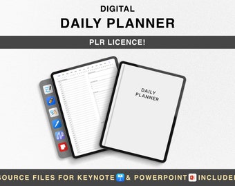 PLR Digital Daily Planner, Private Label, Resell Rights, PLR GoodNotes, Daily Schedule, Editable Planner, Daily Template, Commercial License