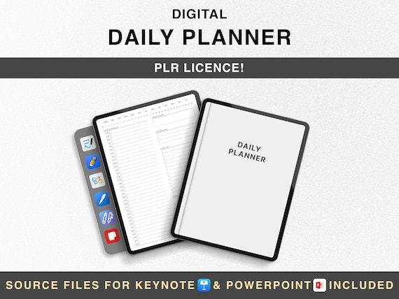 PLR Digital Daily Planner, Private Label, Resell Rights, PLR GoodNotes, Daily Schedule, Editable Planner, Daily Template, Commercial License