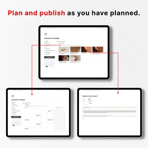Puede incluir: Una captura de pantalla de una computadora que muestra una herramienta de planificaci&oacute;n de contenido. La herramienta tiene una vista de calendario y una lista de ideas de contenido. Las ideas de contenido incluyen im&aacute;genes de joyas, como anillos, collares y aretes. El texto "Sparkle in every detail" es visible en la esquina superior derecha de la pantalla.