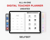 Undated Digital Teacher Planner, Undated Lesson Planner, Academic Planner, Homeschool Planner Goodnotes Planner, Landscape Teaching Planner