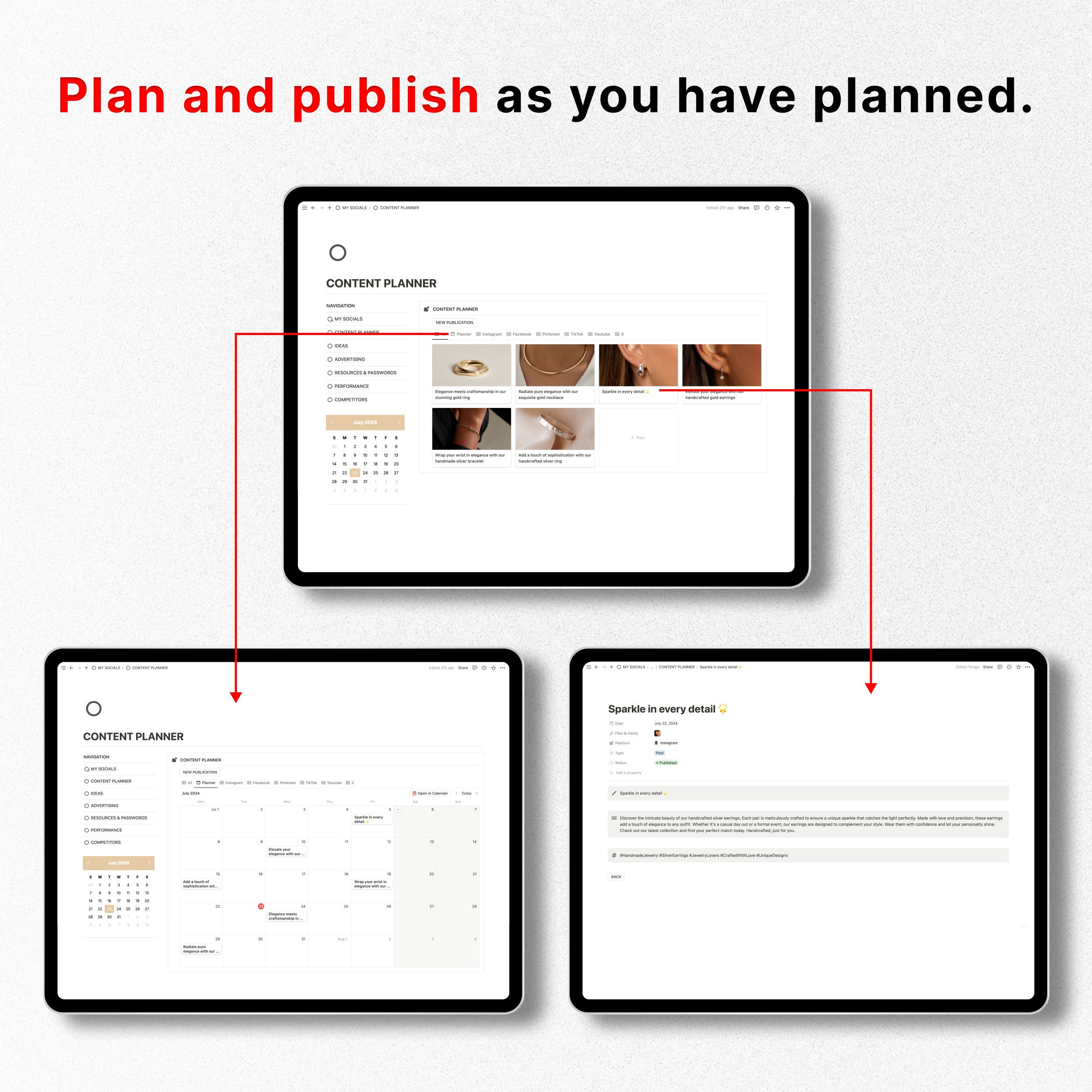 Notion Template Social Media Planner, Digital Content Creator Template ...
