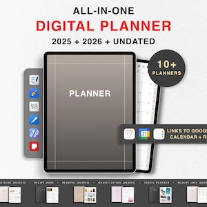 2025 + 2026 Il pacchetto digitale definitivo, Goodnotes Planner, iPad Planner, Notability Planner, Dated & Undated Digital Planner, Student, ADHD