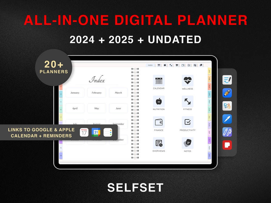 The Ultimate Digital Bundle, 2024 2025 Undated Planners, Life Planner ...