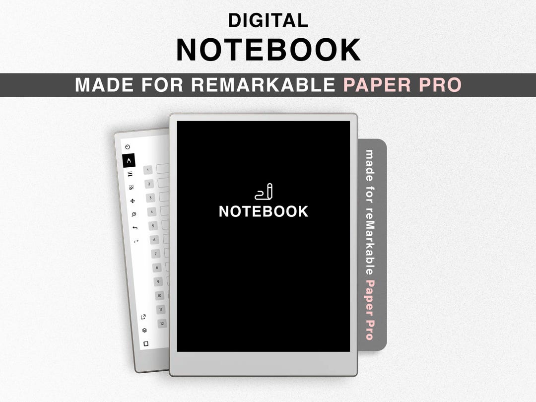 Notebook for Remarkable Paper Pro, 65+ Page Templates, All-in-one ...