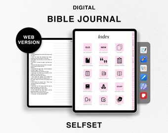 Digital Bible Journal, Study Bible, World English Bible WEB, Old New Testament, Bible Study Notebook for Goodnotes, Learn Study Bible