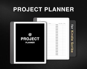 Kindle Scribe Project Planner,  Kindle Scribe Templates, Kanban, Organizer, Management, Work Schedule, Business, Student, Productivity, SWOT
