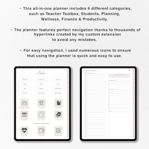 2026 Digital Teacher Planner, Dated + Undated Lesson Planner, Academic Planner Homeschool Planner Goodnotes Planner Teaching Planner image 2