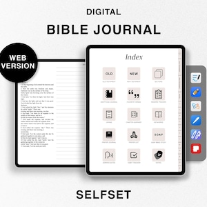 Digital Bible Journal, Study Bible, World English Bible WEB, Old New Testament, Bible Study Notebook for Goodnotes, Learn Study Bible