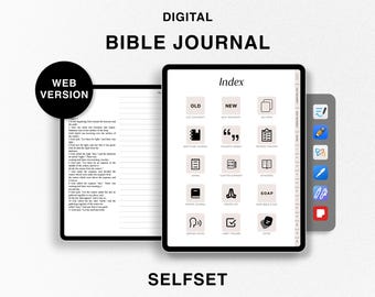 Digital Bible Journal, Study Bible, World English Bible WEB, Old New Testament, Bible Study Notebook for Goodnotes, Learn Study Bible