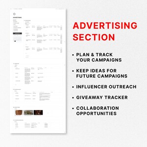 Puede incluir: Una captura de pantalla de una computadora que muestra un sitio web para administrar campa&ntilde;as publicitarias. El sitio web tiene un calendario, tablas y secciones para planificar y hacer un seguimiento de las campa&ntilde;as, mantener ideas para campa&ntilde;as futuras, alcance de influencers, seguimiento de obsequios y oportunidades de colaboraci&oacute;n.