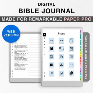 Bible Journal for reMarkable Paper Pro, Study Bible WEB, World English Bible, Journaling Bible WEB, Old New Testament, Bible Notebook