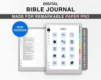 Bible Journal for reMarkable Paper Pro, Study Bible WEB, World English Bible, Journaling Bible WEB, Old New Testament, Bible Notebook