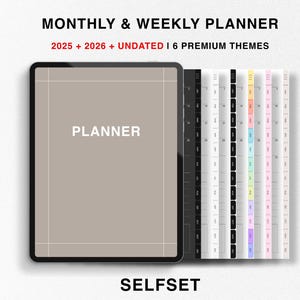 Simple Digital Planner, 2025 + 2026 Planner, Undated Planner, GoodNotes Planner, Minimalist Planner, Monthly Planner, Weekly Planner, iPad