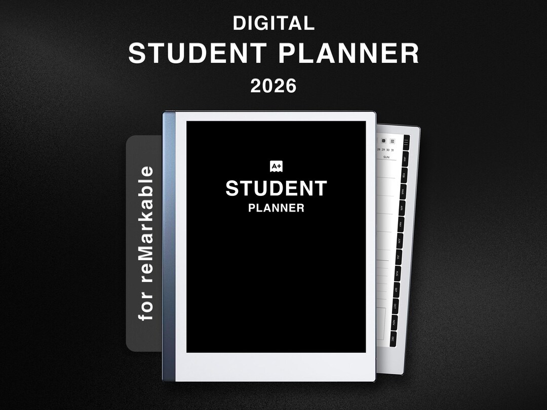 2026 Student Planner for Remarkable 2, Undated Planner, Hyperlinked ...