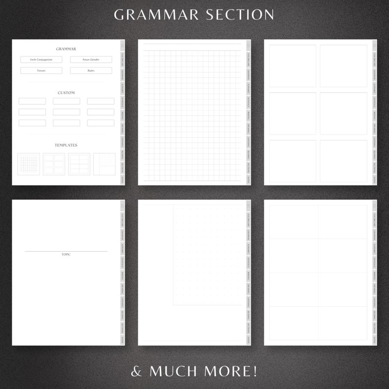 reMarkable 2 Language Learning Planner, Notebook, Study and Learn English, Chinese, French, Spanish, German, Vocabulary Workbook, Grammar image 5