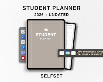 2026 Student Planner, iPad Planner, Digital GoodNotes Planner, Academic Planner, College Planner, The Ultimate Study Templates Bundle