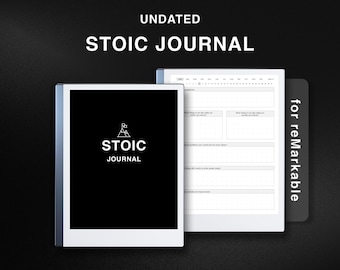 Stoic Journal for reMarkable 2, Stoicism Calendar, Focus Journal, Control Emotions, Mindfulness, Anxiety, Spiritual, Daily Stoic Self Growth