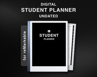 Student Planner for reMarkable 2, Undated Planner, Hyperlinked Academic Planner, College Planner, Daily, Study Templates, Assignment Tracker