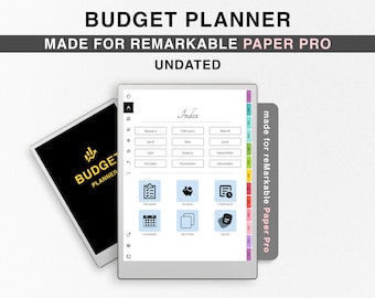 Budget Planner for reMarkable Paper Pro, Finance Tracker, Finance Planner, Paycheck, Color Templates for reMarkable Pro, Spending Tracker