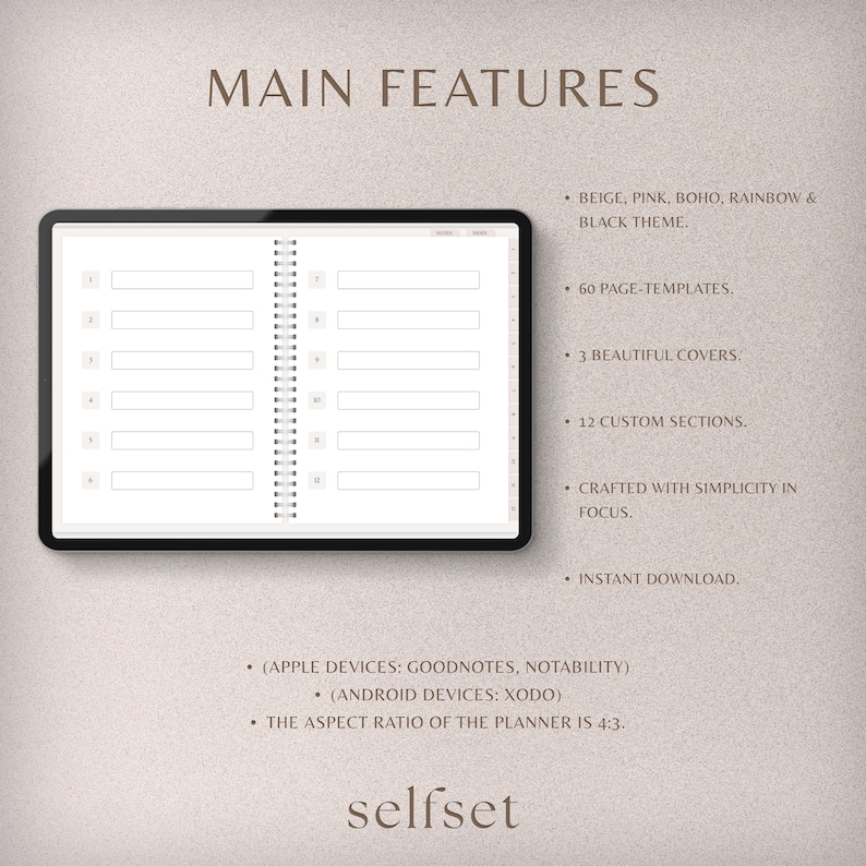 Digital Notebook | Goodnotes Notebook, Student Notebook, iPad Notebook ...