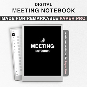 Quaderno di riunione per reMarkable Paper Pro, Panoramica della riunione, Modelli per reMarkable Pro, Ordine del giorno della riunione, Elenco delle attività per prendere appunti, Note da fare