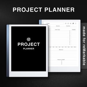 Projektplaner für reMarkable 2, Templates für reMarkable, Project Tracker, Organizer, Organizer, Arbeitsplan, Business, Produktivität