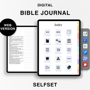 Digital Bible Journal, Study Bible, World English Bible WEB, Old New Testament, Bible Study Notebook for Goodnotes, Learn Study Bible