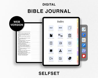 Digital Bible Journal, Study Bible, World English Bible WEB, Old New Testament, Bible Study Notebook for Goodnotes, Learn Study Bible