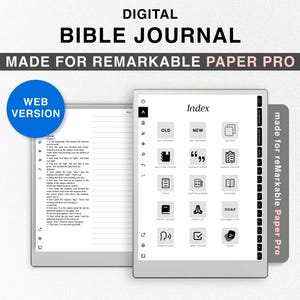 Bible Journal for reMarkable Paper Pro, Study Bible WEB, World English Bible, Journaling Bible WEB, Old New Testament, Bible Notebook