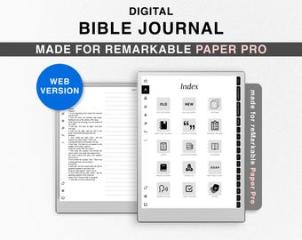 Bible Journal for reMarkable Paper Pro, Study Bible WEB, World English Bible, Journaling Bible WEB, Old New Testament, Bible Notebook