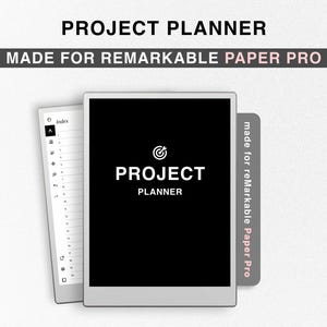 Projectplanner voor reMarkable Paper Pro, sjablonen voor reMarkable Pro, Project Tracker Organizer Management Business, Productivity, Kanban