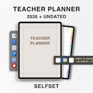 Planner digitale per insegnanti 2026, Planner per lezioni datate e non datate, Planner accademico, Planner per homeschooling, Planner Goodnotes, Planner didattico