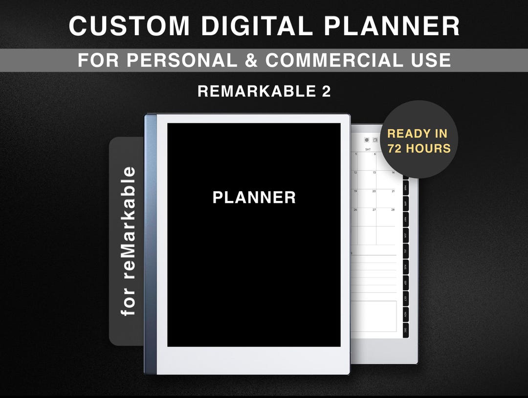 CUSTOM Digital Planner for Remarkable 2, Resell 2025 2026 Undated Dated ...