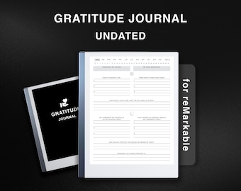 Gratitude Journal for reMarkable 2, Wellness Journal, Mindfulness Journal, Self-Care Journal, Daily Journal, Hyperlinked Journal, Undated