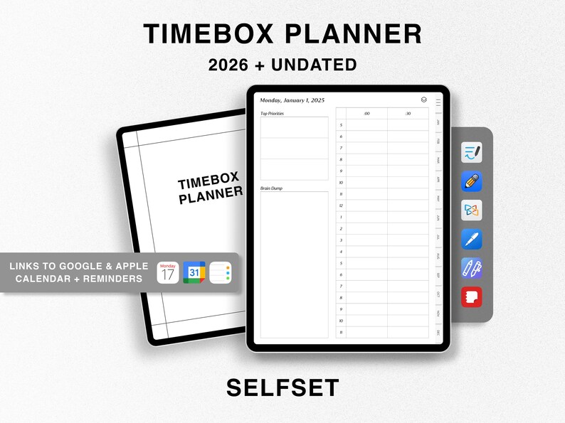 Timboxing Notebook Timebox Planner 2026, Time Blocking, to Do List, Brain Dump, Agenda ...